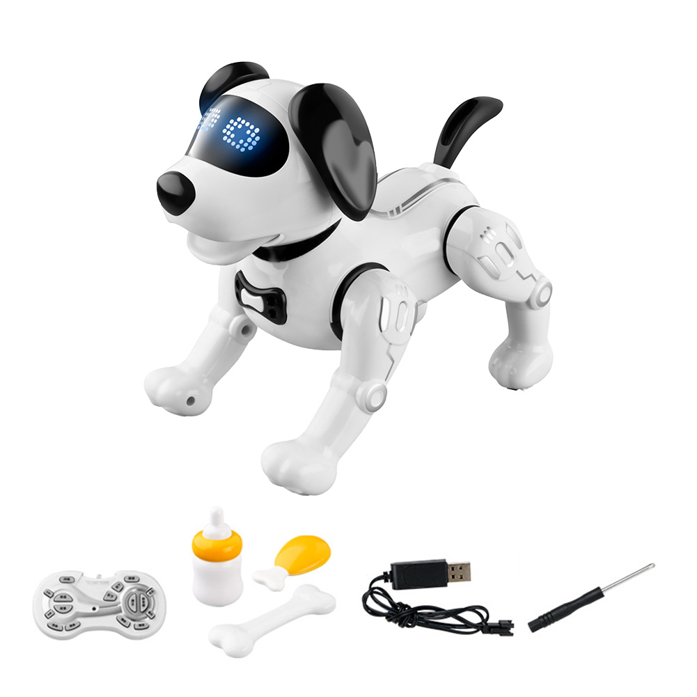 로봇 개 원격 제어 선물 어린이 장난감 전기 지능형 프로그래밍 가능한 소년 소녀 대화 형 유아 교육